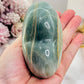 Puffy Large Natural Green Moonstone Carved Heart 423grams