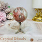 Peach Blossom Tourmaline Sphere On Stand 144g