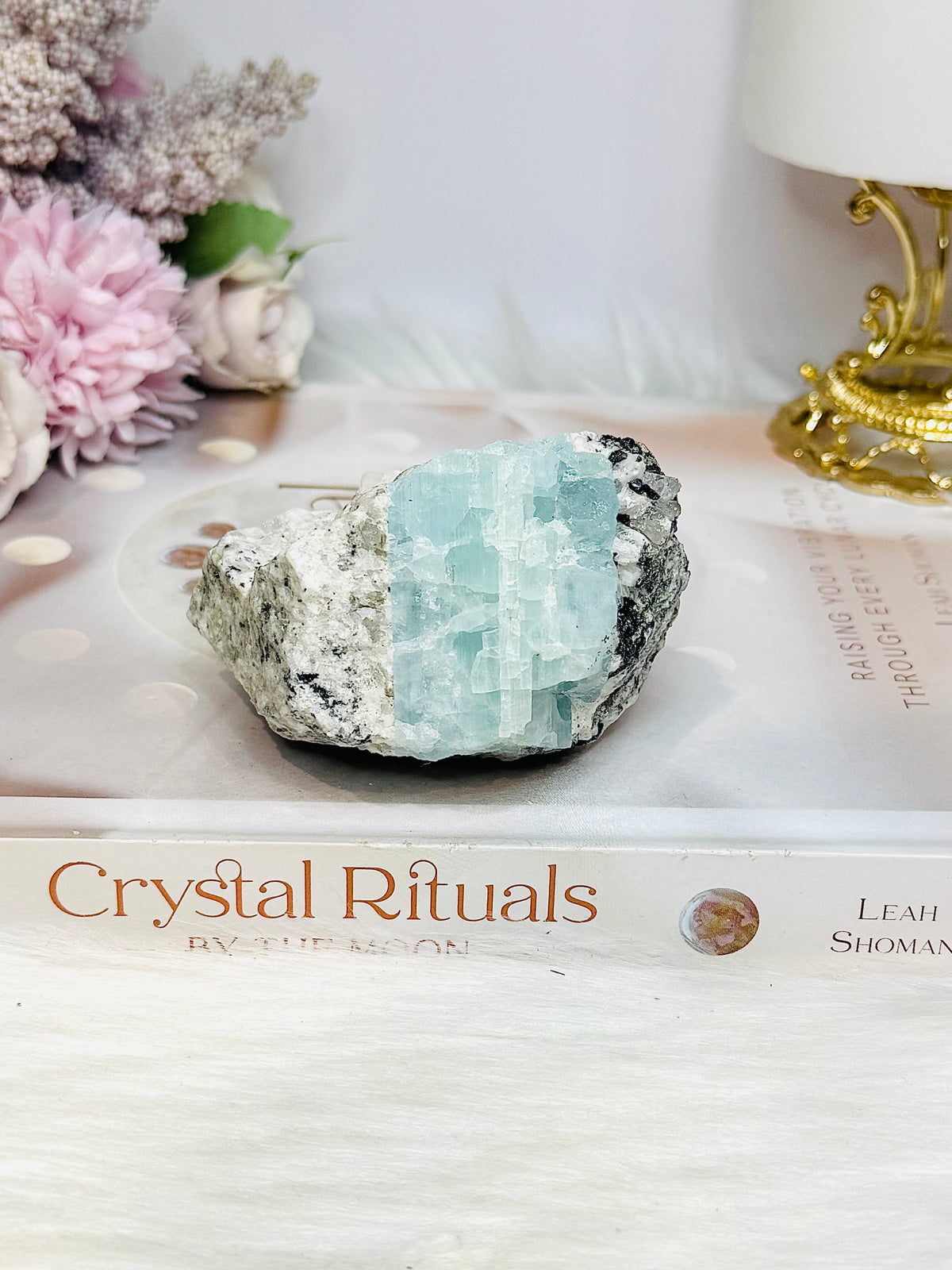 Natural Aquamarine On Matrix Specimen 224g