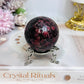 High Grade Rhodonite Sphere on Stand 270g