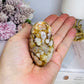Flower Agate Puffy Heart 158g