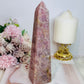 Natural Lepidolite Large 19.5cm Obelisk | Tower From Brazil with Natural Lines