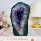 High Grade Divine Deep Purple Large Amethyst Cathedral | Geode From Brazil 826gram 13cm