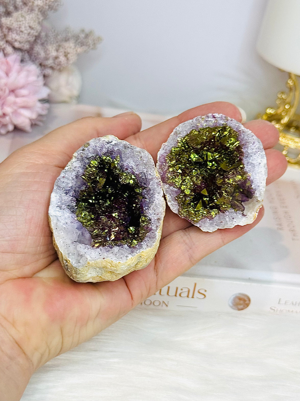Aura Druzy Moroccan Geode (dyed) 193g