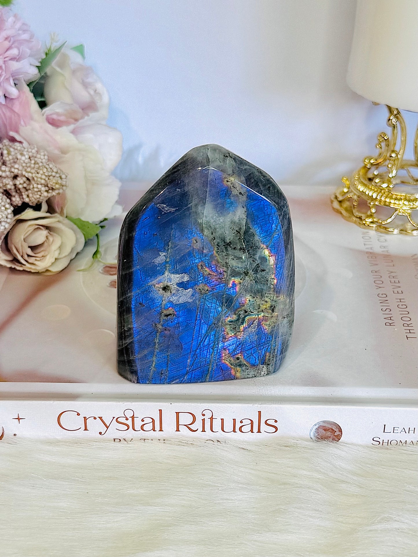 Beautiful Chunky 9cm Labradorite Freeform with Stunning Flash