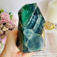 Absolutely Stunning Large Chunky 1.82KG Green Fluorite Gold Plated Book Ends