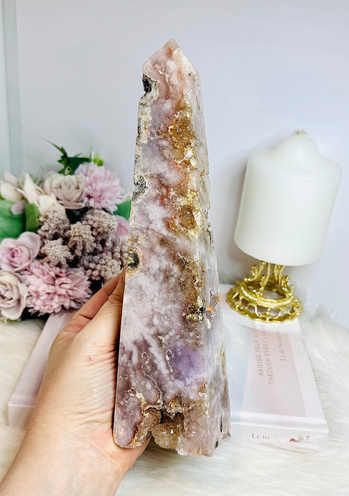 Large Druzy Pink Amethyst Tower | Obelisk 23cm 949g
