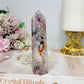 Flower Agate Druzy Tower 11.5cm