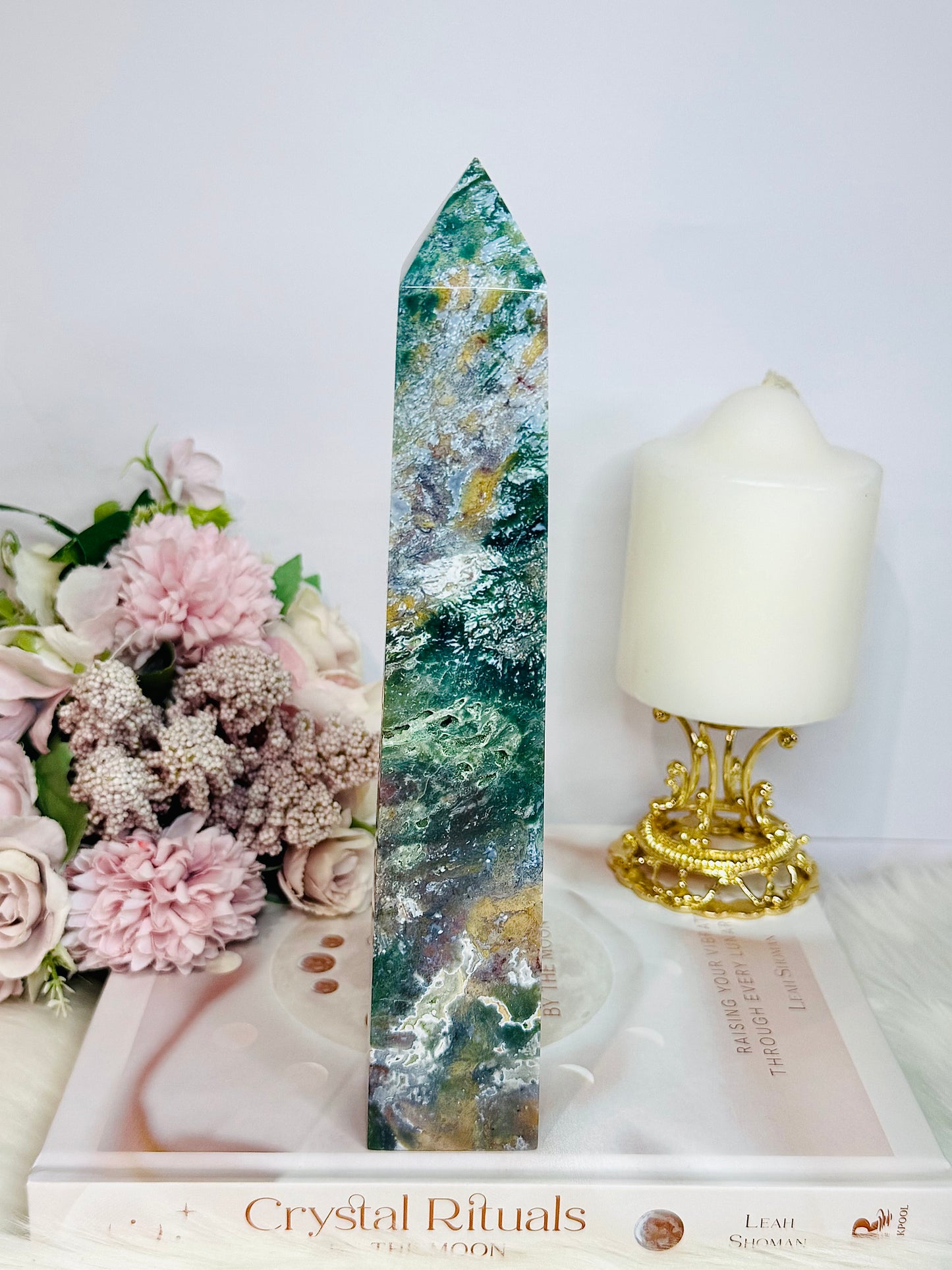 Gorgeous Large 22cm Ocean Jasper Chunky Tower