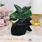 Ruby In Zoisite Carved Unicorn UV Reactive 10cm