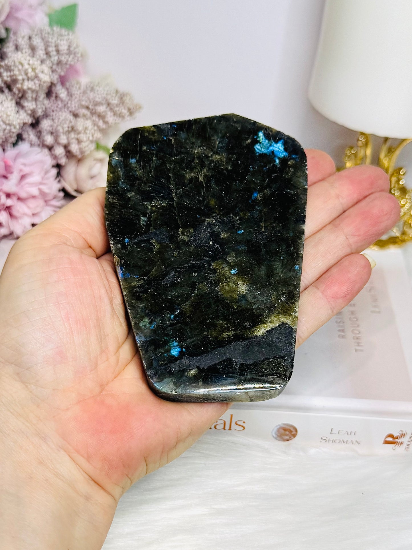 Natural Labradorite Slab 10.5cm