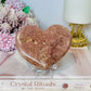 Large Pink Amethyst Chunky Heart 10cm 315g On Stand