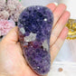 Amethyst Cluster with Calcite Natural Slab