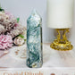Moss Agate Tower 12cm