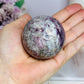 Pink Tourmaline Sphere on Stand 224g