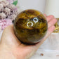 Large Hematoid Quartz Sphere On Stand 629g