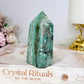 Green Unicorn Agate Tower 9cm