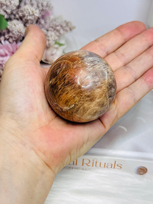 Moonstone X Sunstone Sphere On Stand 212g