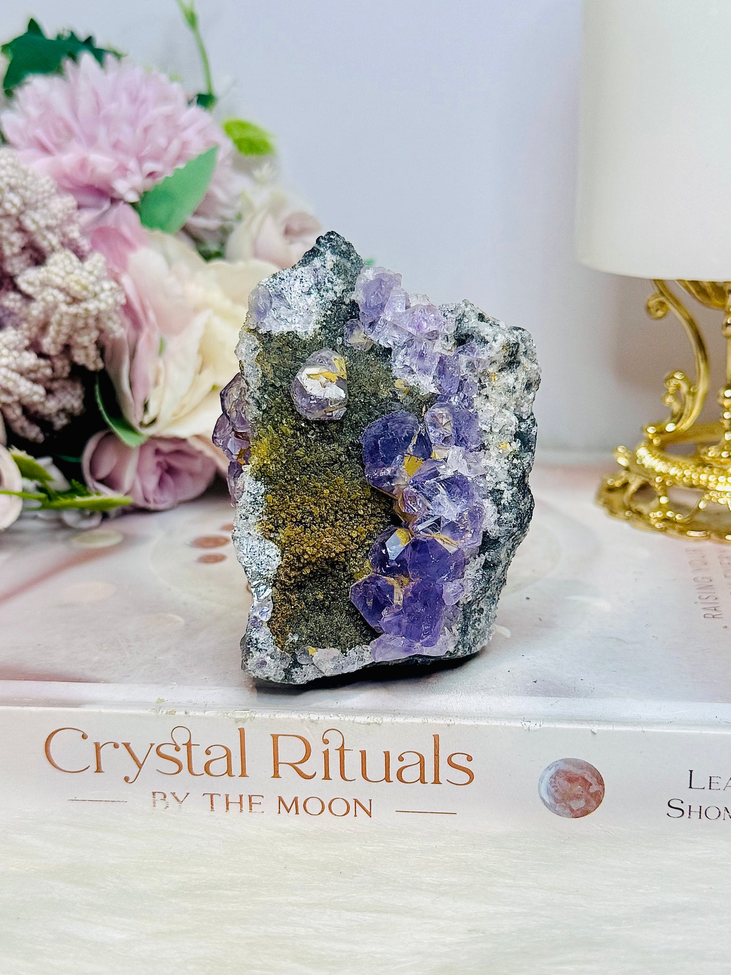 High Grade Purple Cubed Fluorite Cluster with Inclusions 235g