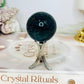 Blue Fluorite Sphere on Stand 131g