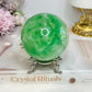 Large Green Fluorite Sphere Full of Rainbows 557g