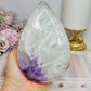 Large Chunky Amethyst In Quartz Teardrop | Freeform on Stand 675g 14cm