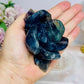 Fluorite Carved Flower On Stand 10cm 315g
