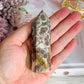 Beautiful Chunky 9cm Green Firework | Flower Agate Tower