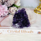 High Grade Deep Purple Amethyst Base Cut Cluster 7cm
