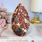 Natural Brecciated Jasper Carved Flame | Freeform From Brazil 521grams 13cm