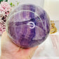 Huge 1.53KG Purple Fluorite Sphere with Rainbows on Stand