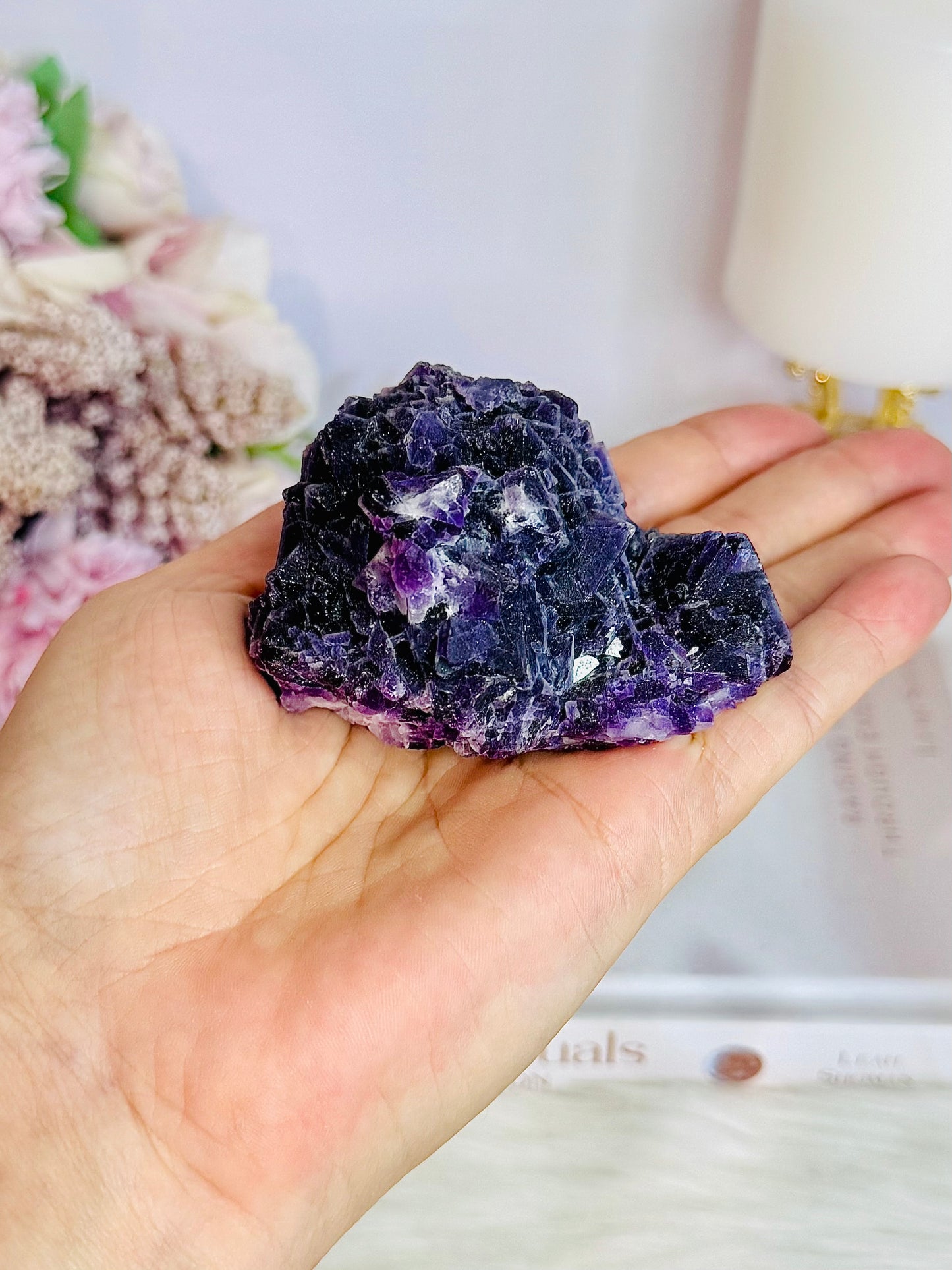 Incredible High Grade Deep Purple Natural Fluorite Specimen 7cm