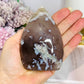 Green Chunky Flower Agate Carved Flame | Freeform 251grams 10cm