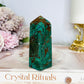 Natural Chunky Chrysocolla Tower 8.5cm