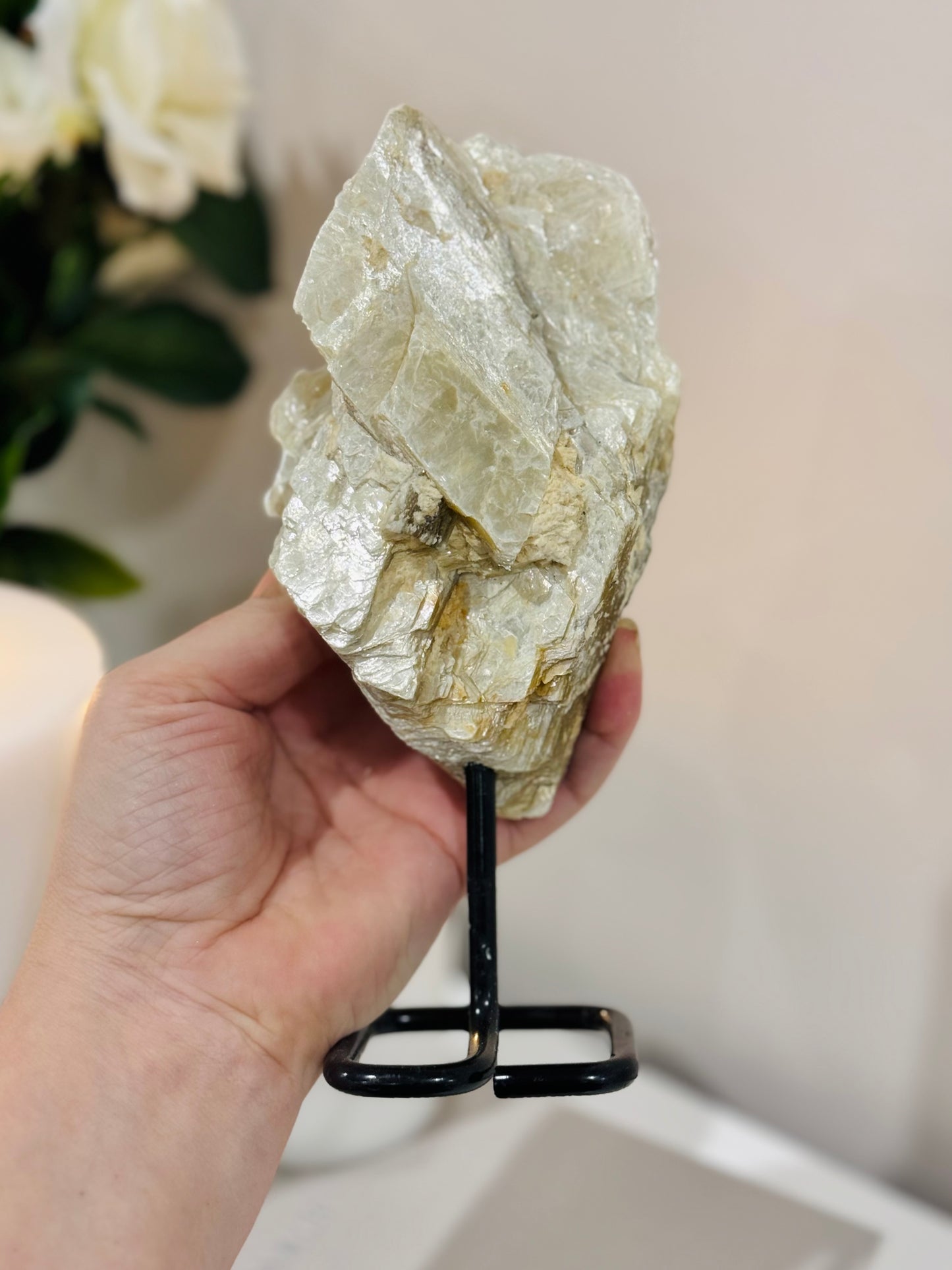 Large Natural Gold Mica Specimen On Stand 20cm 545grams