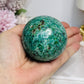 Large African Turquoise Sphere on Stand 281g