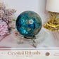 Absolutely Incredible High Grade Chrysocolla Sphere on Stand 339grams