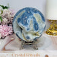 Rare Natural Large Blue Coral Fossil Sphere 732g