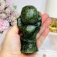 Green Jade Carved Skull, Hand & Snake 11cm 379g