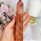 Beautiful Tall 18cm Fire Quartz Tower