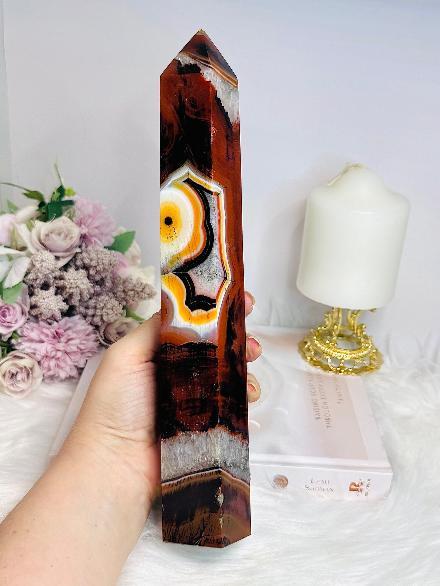 Huge Unique Carnelian Tower 28cm 1.08KG