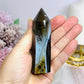 Agate Tower with Dentrite Inclusions 10cm