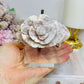 Flower Agate Carved Rose on Stand 8.5cm