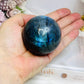 Large Blue Flash Labradorite Sphere On Stand 277g