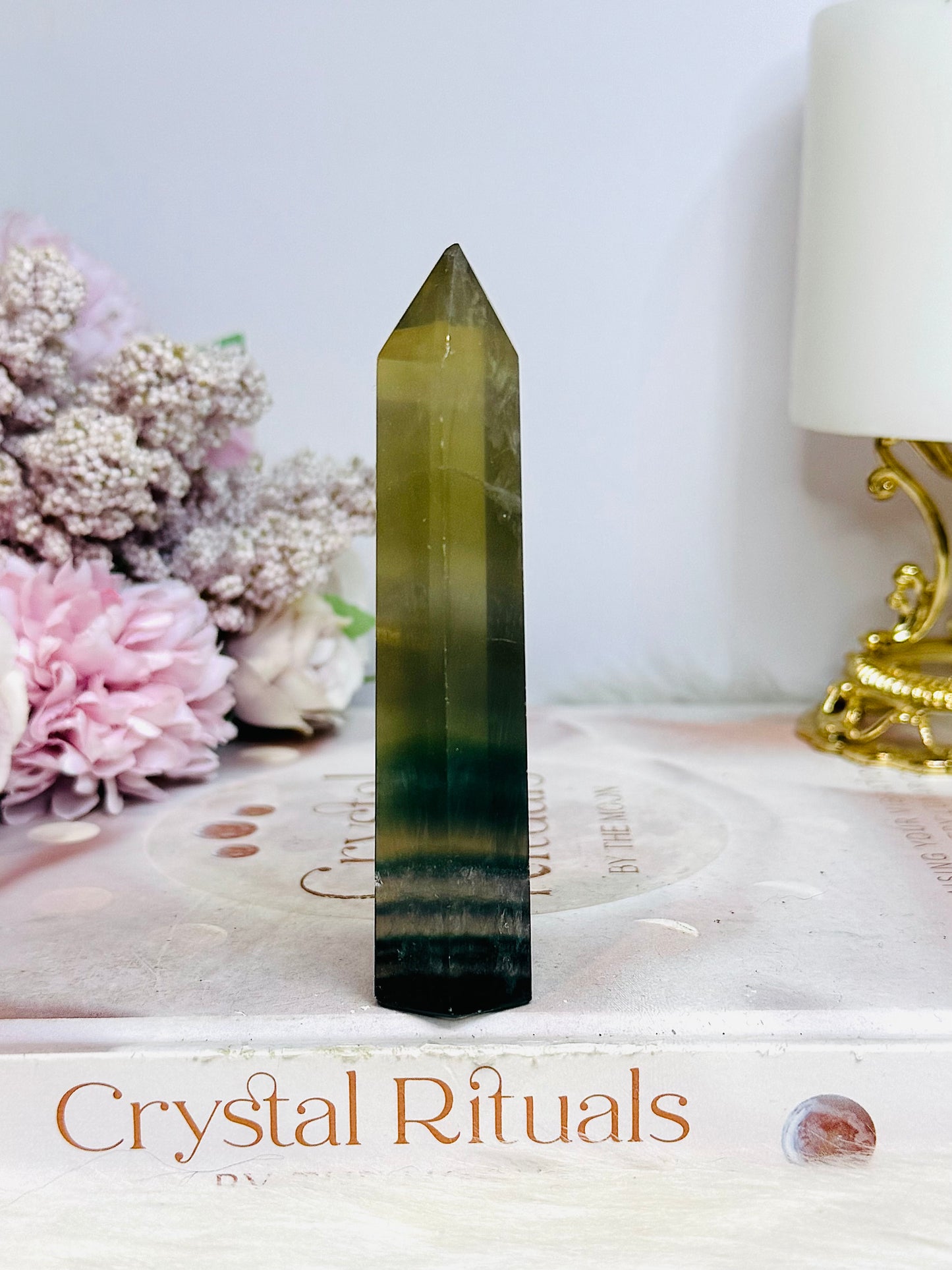 Green Fluorite Tower 9.5cm (chip on tip) Reduced