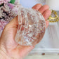 High Grade Clear Quartz Chunky Moon Bowl with Rainbows 9cm