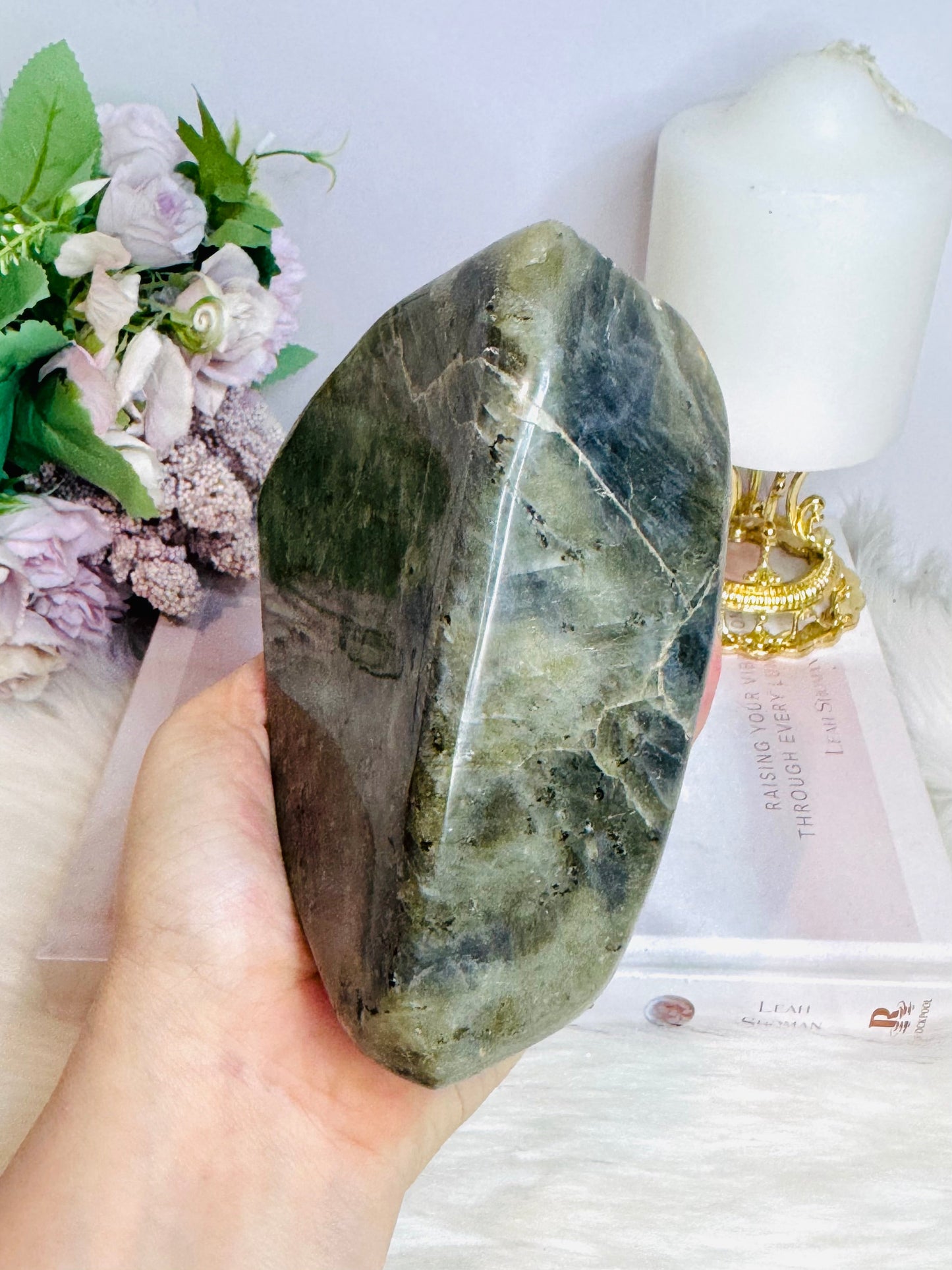 Large Natural Polished Labradorite Freeform 1.1KG