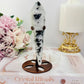 Beautiful Natural Moonstone Carved Wand | Tower 14cm On Stand