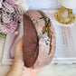 Chunky Large Rhodonite Carved Moon Bowl 12cm 559grams
