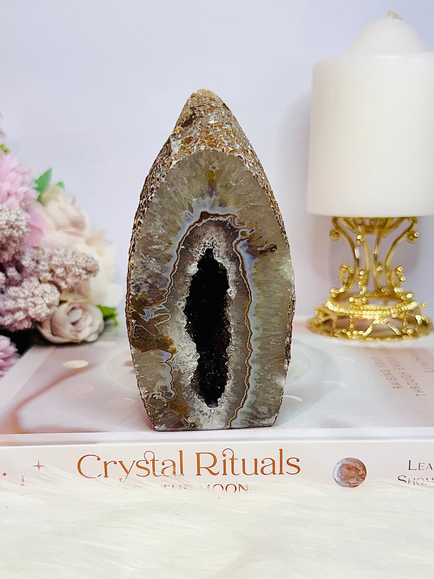 Natural Large 651gram Druzy Agate Geode